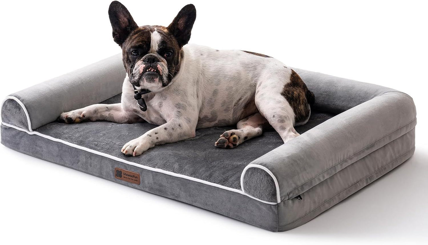 Orthopedic Egg Foam Dog Bed – Waterproof & Washable Sofa for Medium to Large Dogs (40" x 30")