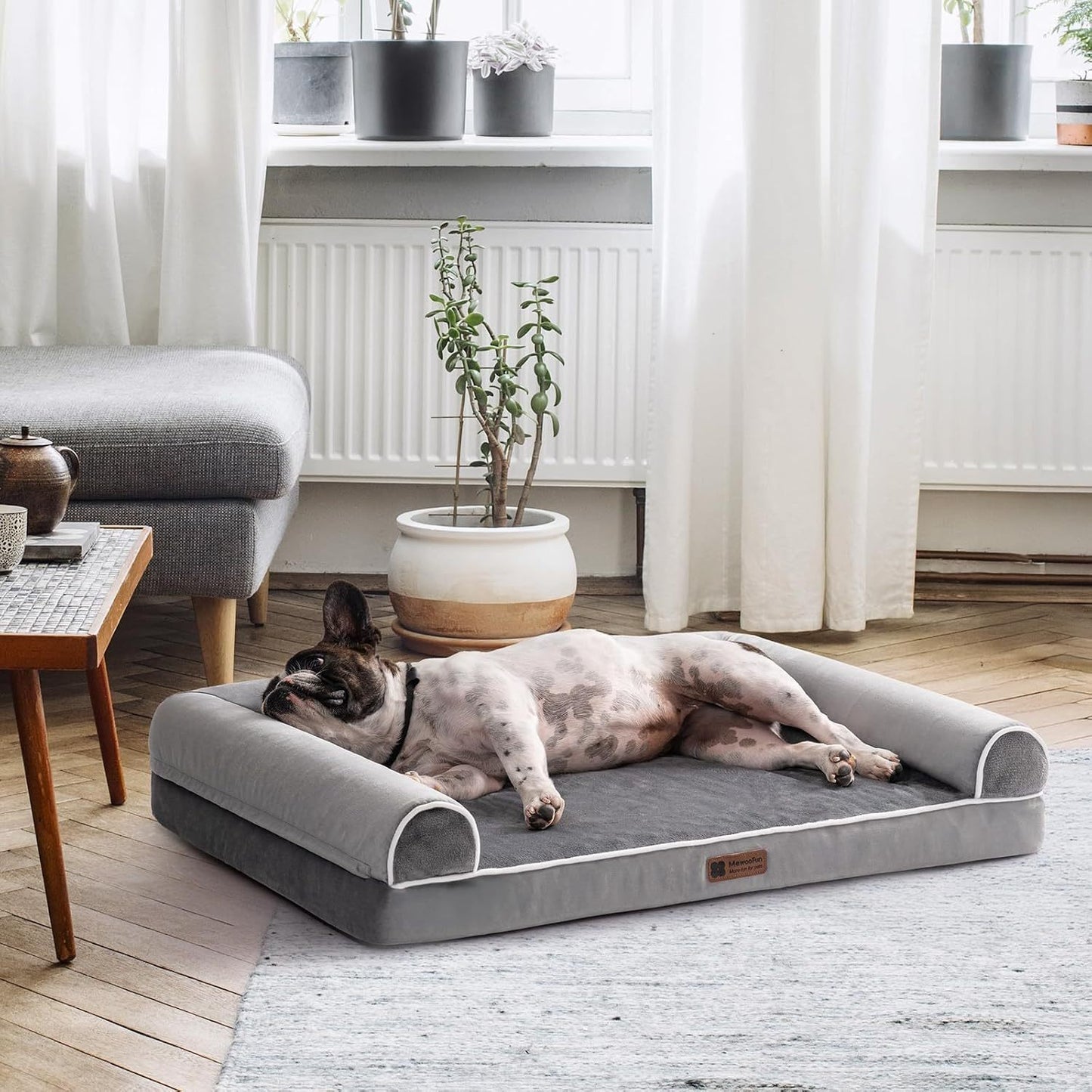 Orthopedic Egg Foam Dog Bed – Waterproof & Washable Sofa for Medium to Large Dogs (40" x 30")